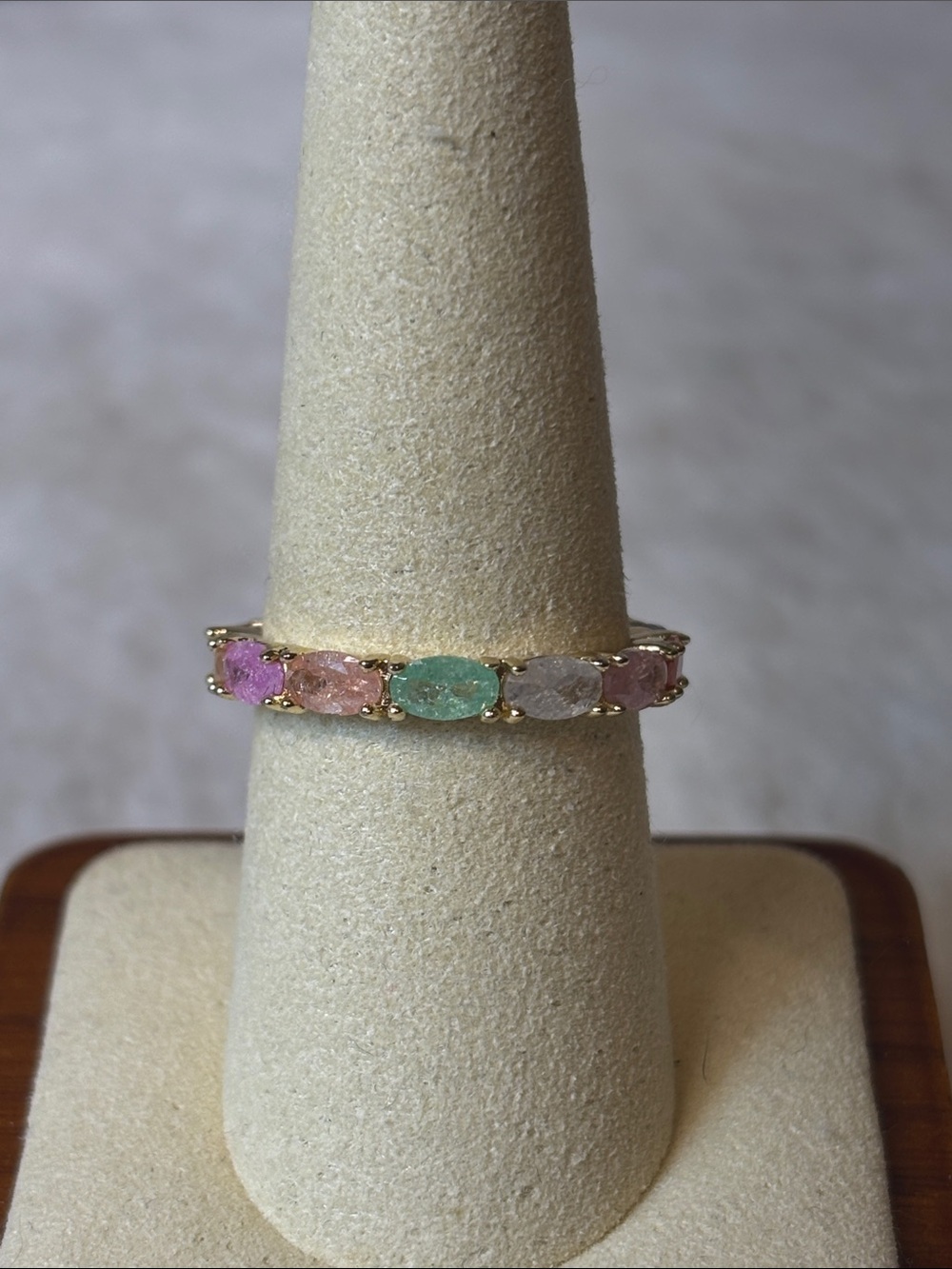 CZ Multi Color Eternity Band Ring Size 8
